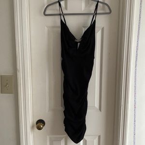 NWT black scrunchie dress size Small with adjustable straps